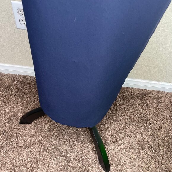 Vintage R&M Richards Navy Beaded Back Accent Mother of the Bride Dress Gown 8P - Picture 7 of 14